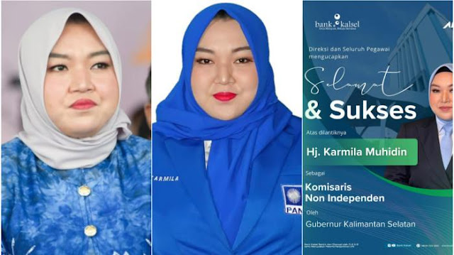 Sosok Karmila Muhidin, Viral Anak Gubernur Kalsel Jadi Komisaris Bank Daerah, Gagal di Pileg 2024