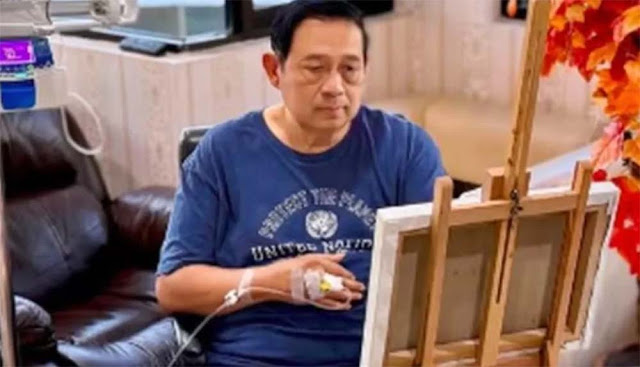 Presiden ke-6 SBY Sakit Apa? Wajah Terlihat Pucat dan Tirus, Bahkan Infus Terpasang saat Melukis