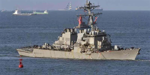 Kapal Perusak AS USS Fitzgerald Dikejar Helikopter Iran