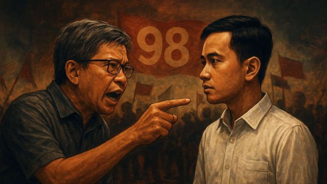 Rocky Gerung ke Gibran: Mengundurkan Diri atau Peristiwa 98 Terulang?!