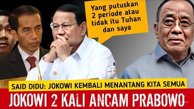 NGERI! Said Didu Ungkap Jokowi 2 Kali Ancam Prabowo