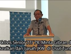 Indro Tjahyono: Gibran Harusnya Sudah Dimakzulkan, Ijazah SD dan Usia di Bawah 40 Tak Penuhi Syarat Konstitusi