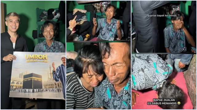 Penjual Es Gabus Sudrajat Dapat Hadiah Umroh dari Aishar Khaled, Kisah Haru Viral