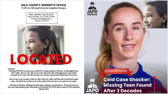 Christina Maria Plante Ditemukan Selamat Setelah 32 Tahun, Ini Fakta Cold Case Arizona Terpecahkan