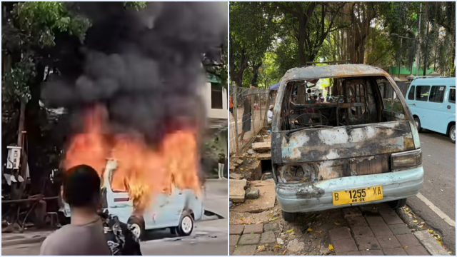 Tragis! Pria Dibakar Hidup-Hidup Sopir Angkot di Tanah Abang Gegara Berebut Antrean