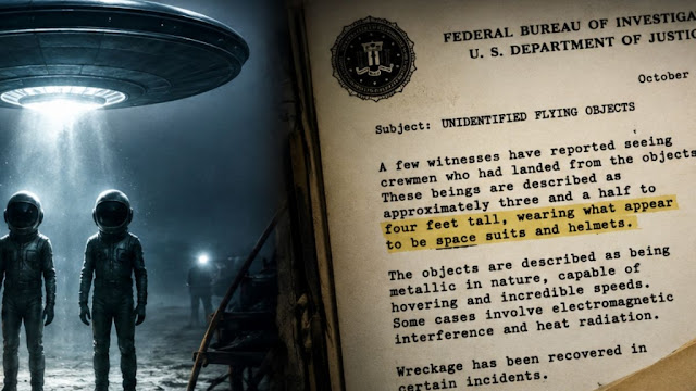 Dokumen FBI Terbaru: Makhluk 4 Kaki Terlihat Keluar dari UFO dan Reruntuhan Logam Misterius
