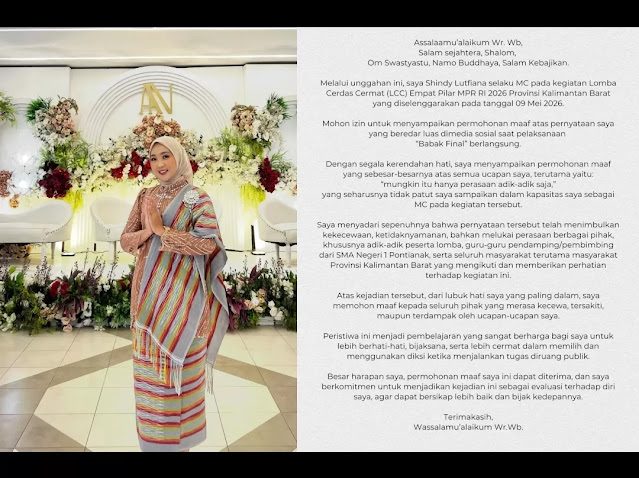 Polemik LCC MPR RI 2026: MC Shindy Lutfiana Dipecat Usai Ucapan Kontroversial Viral