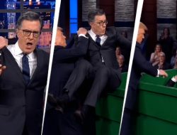 Trump Lempar Stephen Colbert ke Tempat Sampah, Video AI Viral Picu Perang Politik AS