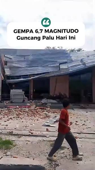Gempa Palu 6,7 SR: Rumah Ambruk, Jembatan Retak, Akses Jalan Terputus