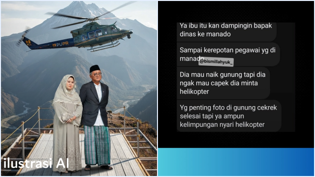 Istri Menteri PU Dody Hanggodo Viral Minta Naik Gunung Pakai Helikopter, Netizen Soroti Etika Fasilitas Negara
