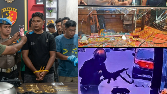 Oknum Polisi Diduga Terlibat Perampokan Toko Emas di Aceh Selatan, Pelaku Berhasil Diamankan dalam 11 Jam
