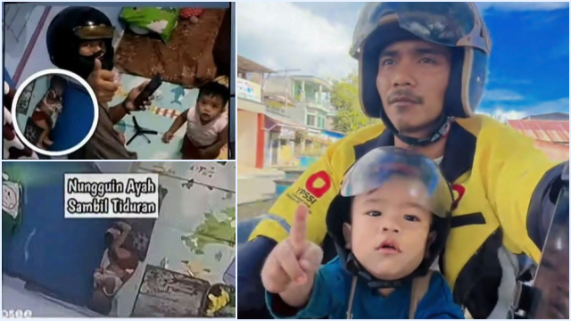 Viral Ayah Tunggal Pantau Anak Lewat CCTV Sambil Ngojol, Kisah Haru Perjuangan Cari Nafkah
