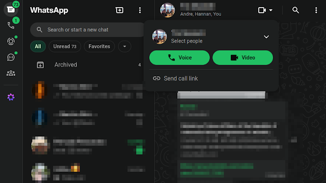Fitur Baru WhatsApp: Web Call, Call Transfer, dan Noise Suppression untuk Panggilan Lebih Fleksibel