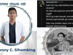 Dokter Benny Christian Sihombing Viral: Komentar Pasien BPJS yang Menunggu 8 Jam Tuai Kontroversi Hingga Meninggal Dunia