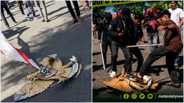 Kericuhan Peringatan 21 Tahun Perdamaian Aceh: Massa Rusak Lambang Garuda dan Bendera Merah Putih di Pendopo Gubernur
